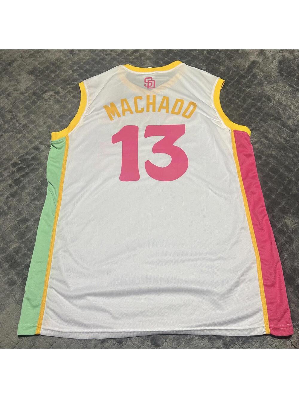 San Diego Padres Manny Machado XL Basketball Jersey City Connect SGA #13 MLB - Picture 6 of 7